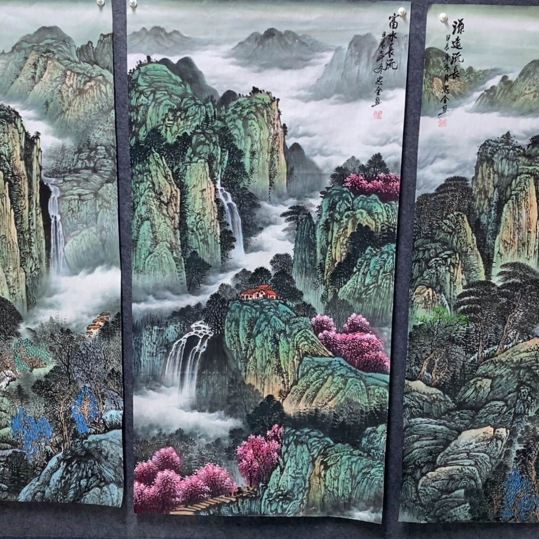 国画岁****?尺寸140✖️70四尺手绘国画