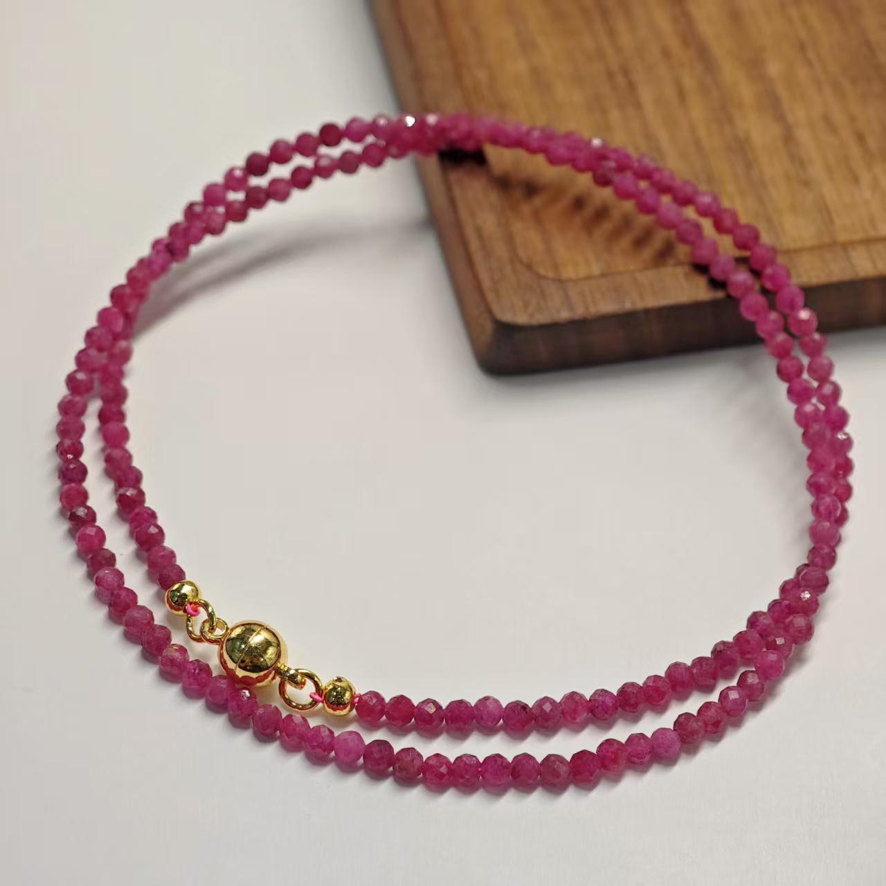 红宝石项链切面超闪精美百搭496号