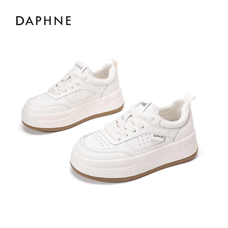Daphne/达芙妮小白鞋女ins2025秋季新款厚底百搭透气运动休闲板鞋