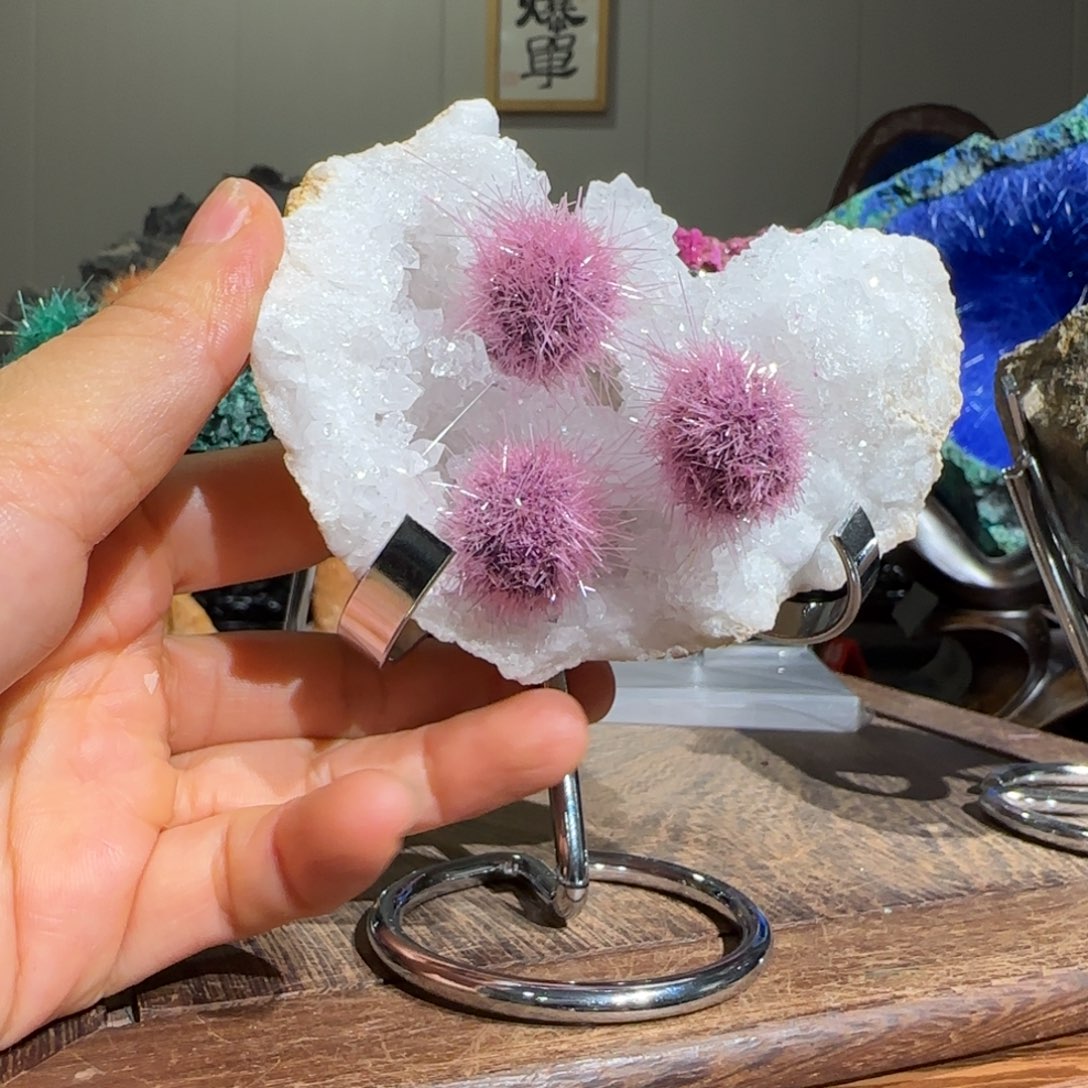 紫砂矿物晶体摆件