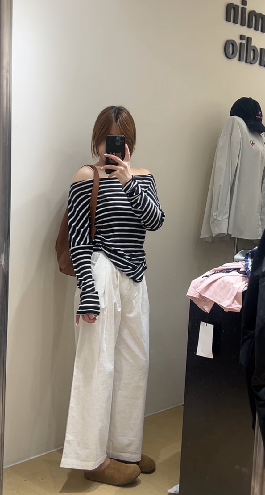 韩系2025夏季斜肩上衣显瘦纯欲风百搭显瘦条纹宽松