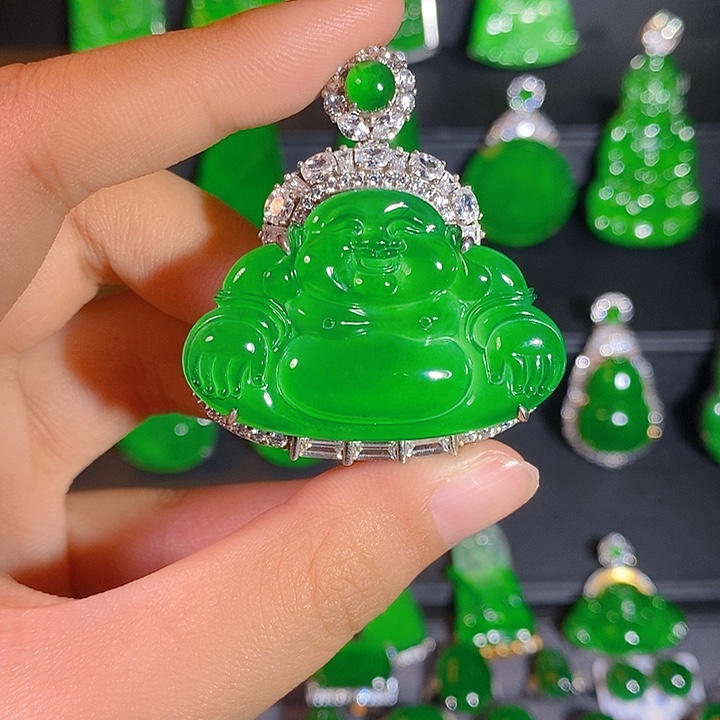 翡翠银S925镶嵌颈饰ii