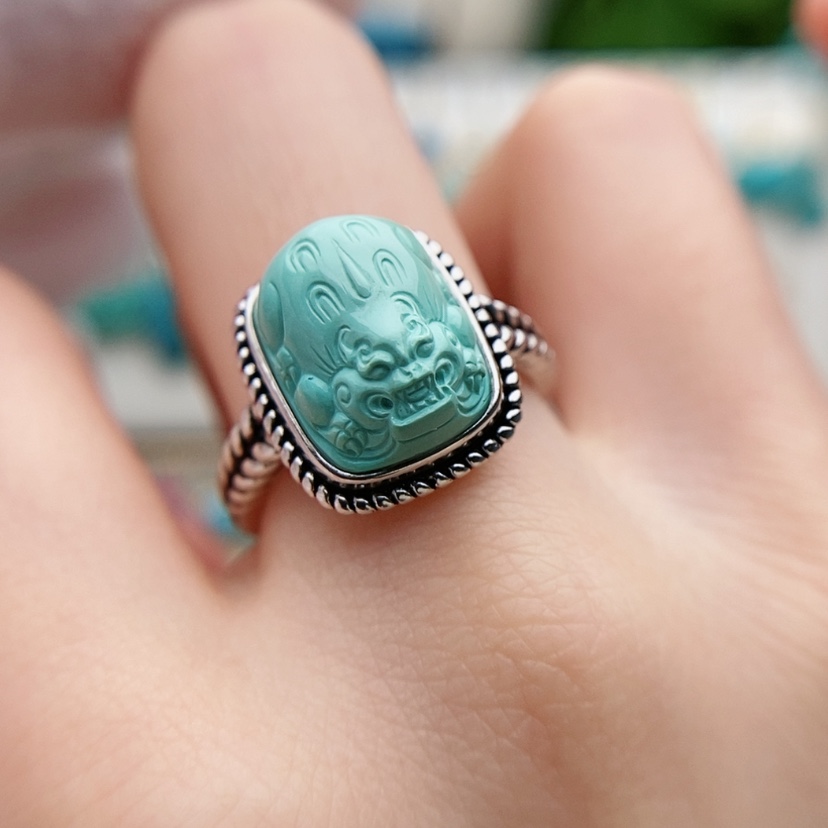 【闪购商品】绿松石原矿绿松石银S925镶嵌