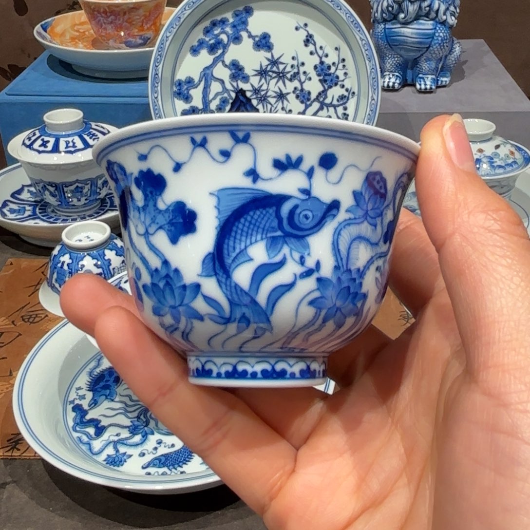 瓷片手工手绘陶瓷茶具