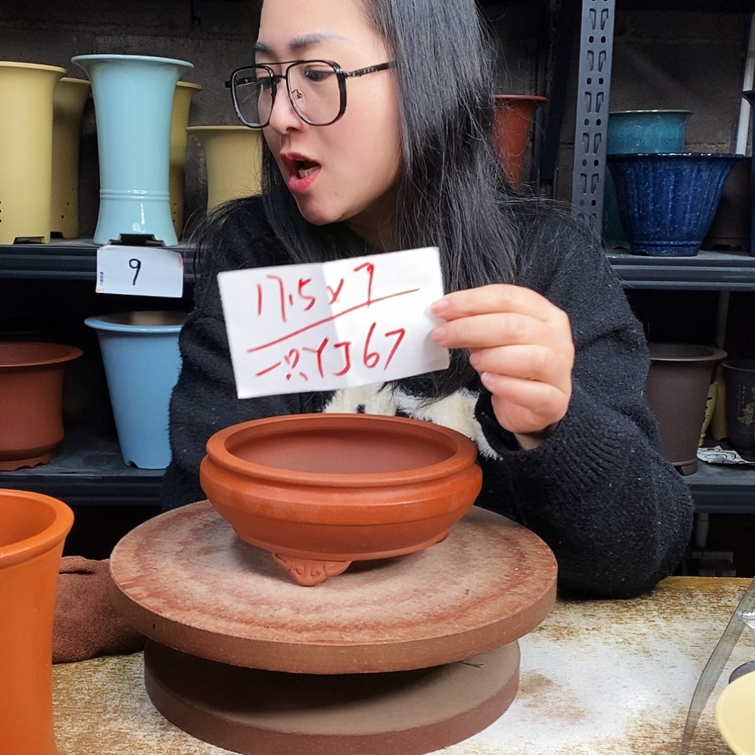 紫砂一只花盆货号YJ76