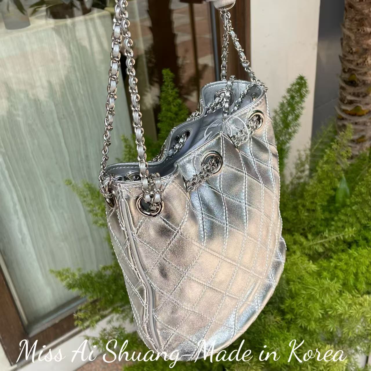 琼尚-高级感链条斜跨3色水桶包829