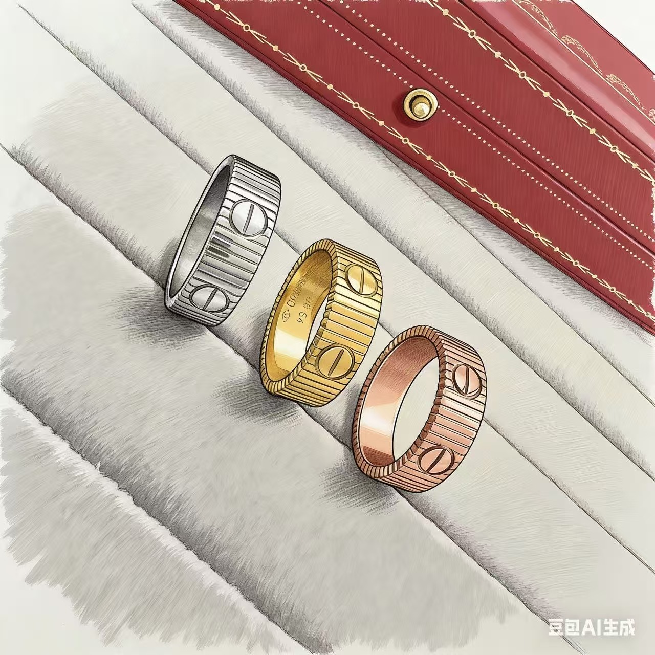 合金戒指 v金卡新款戒指