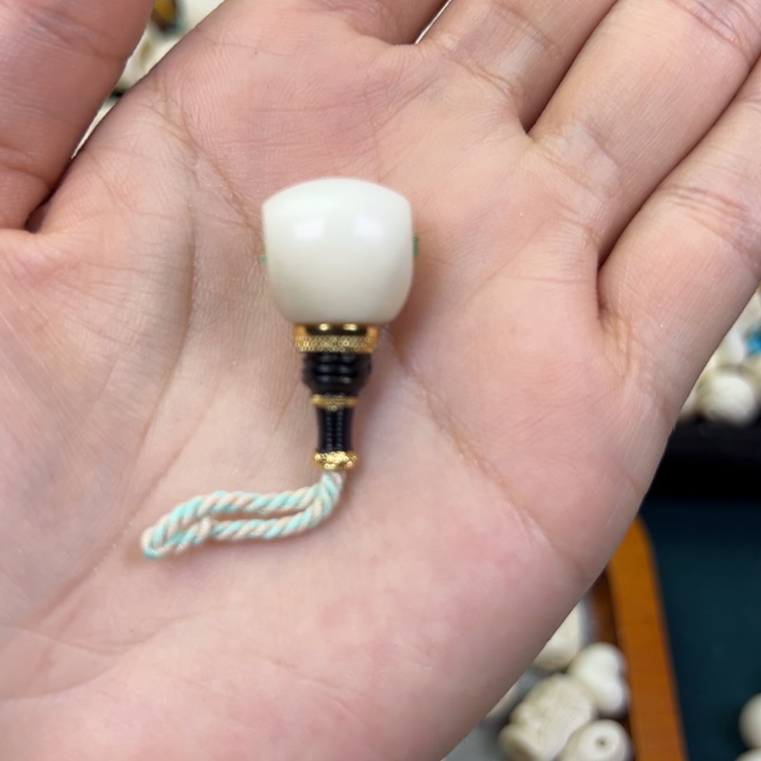 吊坠猛犸象牙14mm+黑金三通