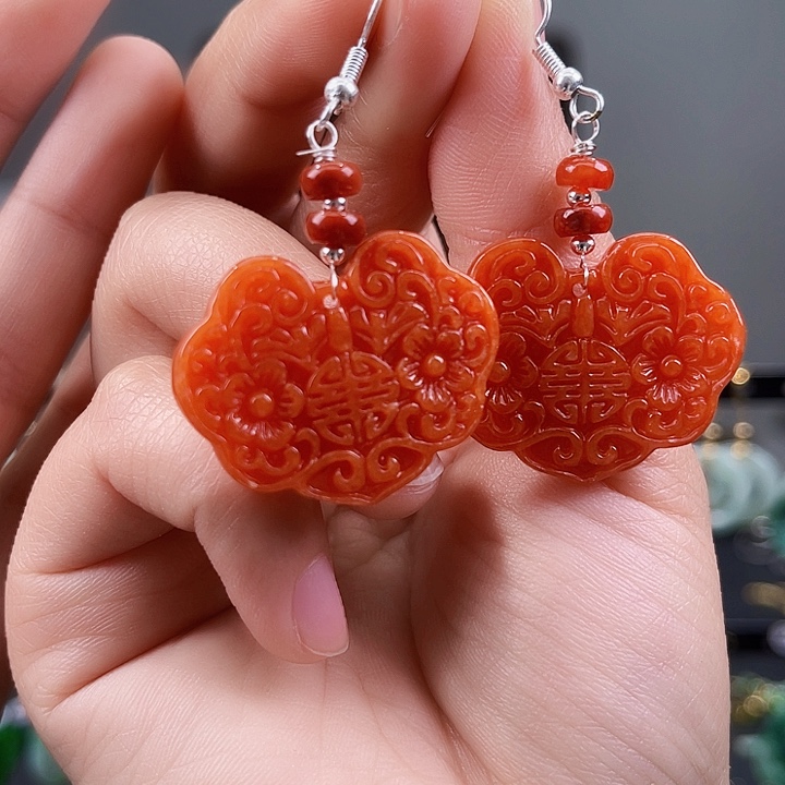 翡翠耳饰未镶嵌饰品