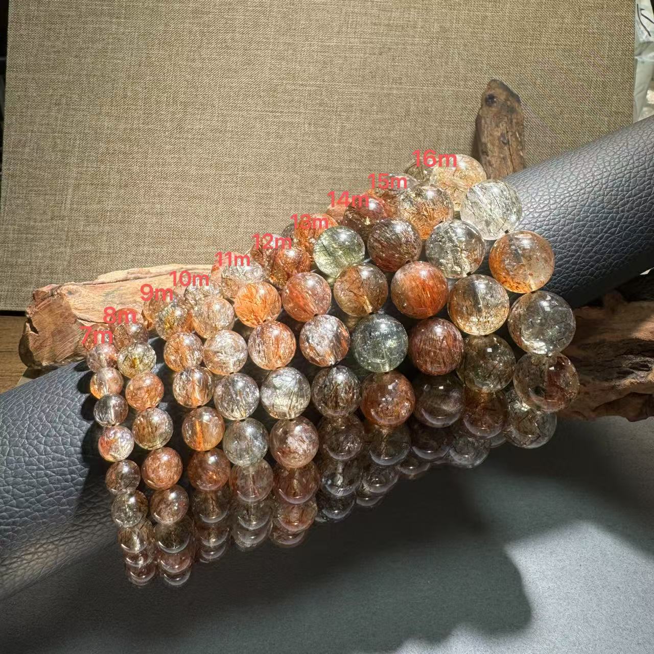 【云上水晶】Z17 黑金超七手串 多样性发其一