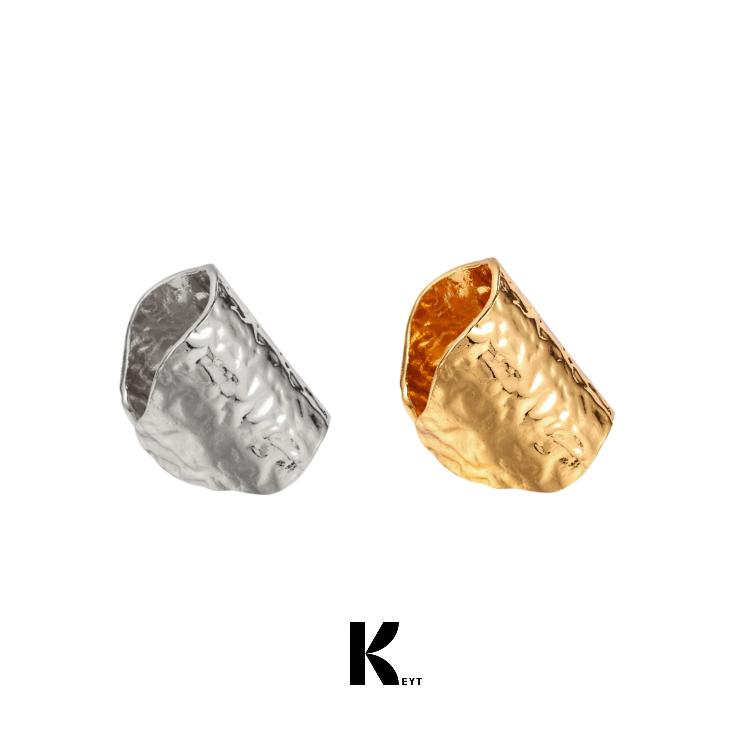 KEYT 铜合金戒指 金银双色水洼戒指【粉丝福利】