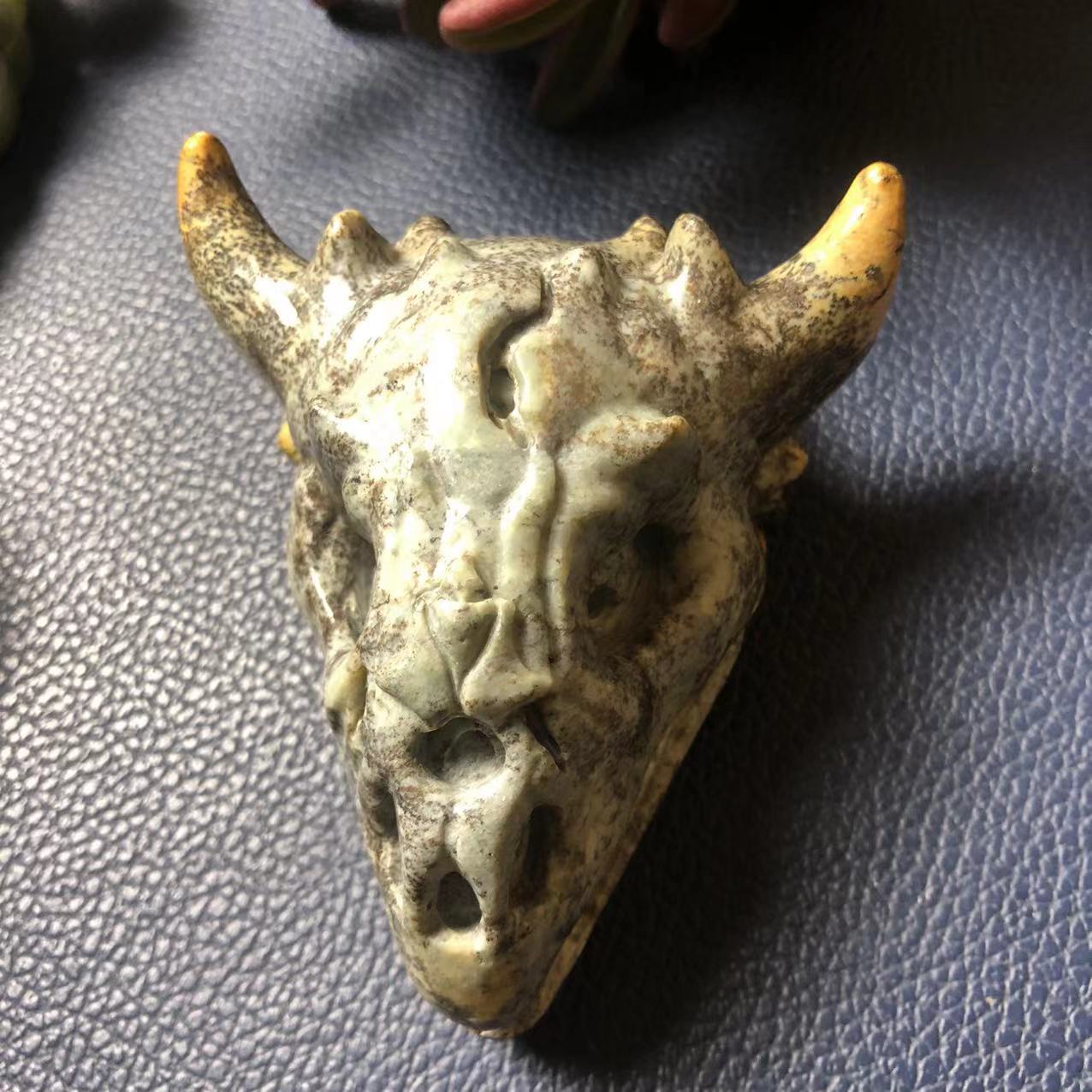 河磨手把件，龙头手把件