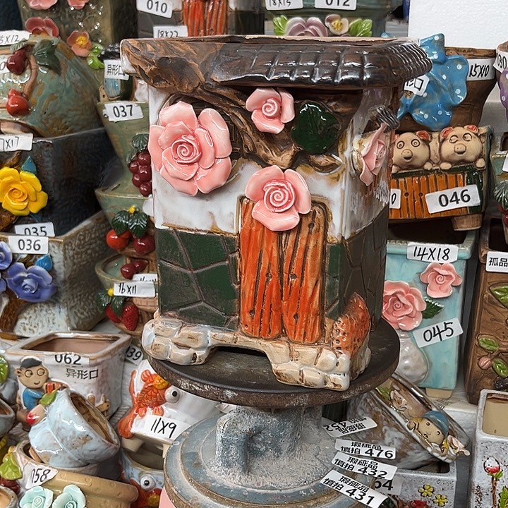 紫砂花盆粗陶材质多肉花盆