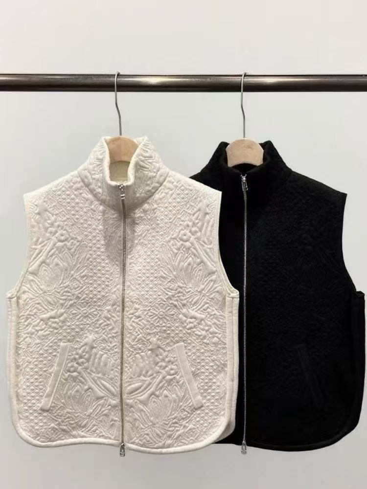 【宝姐专属】慵懒简约宽松羊毛马甲休闲百搭轻奢