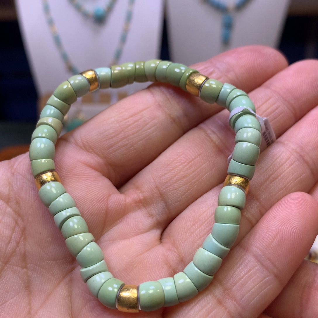 绿松石18K金镶嵌单圈