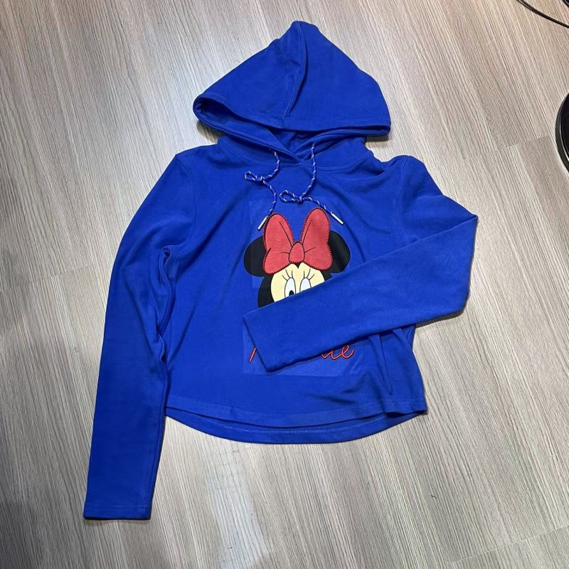 连帽蝴蝶结米琪图案打底字母印花款长袖时尚百搭韩版秋冬圆领上衣