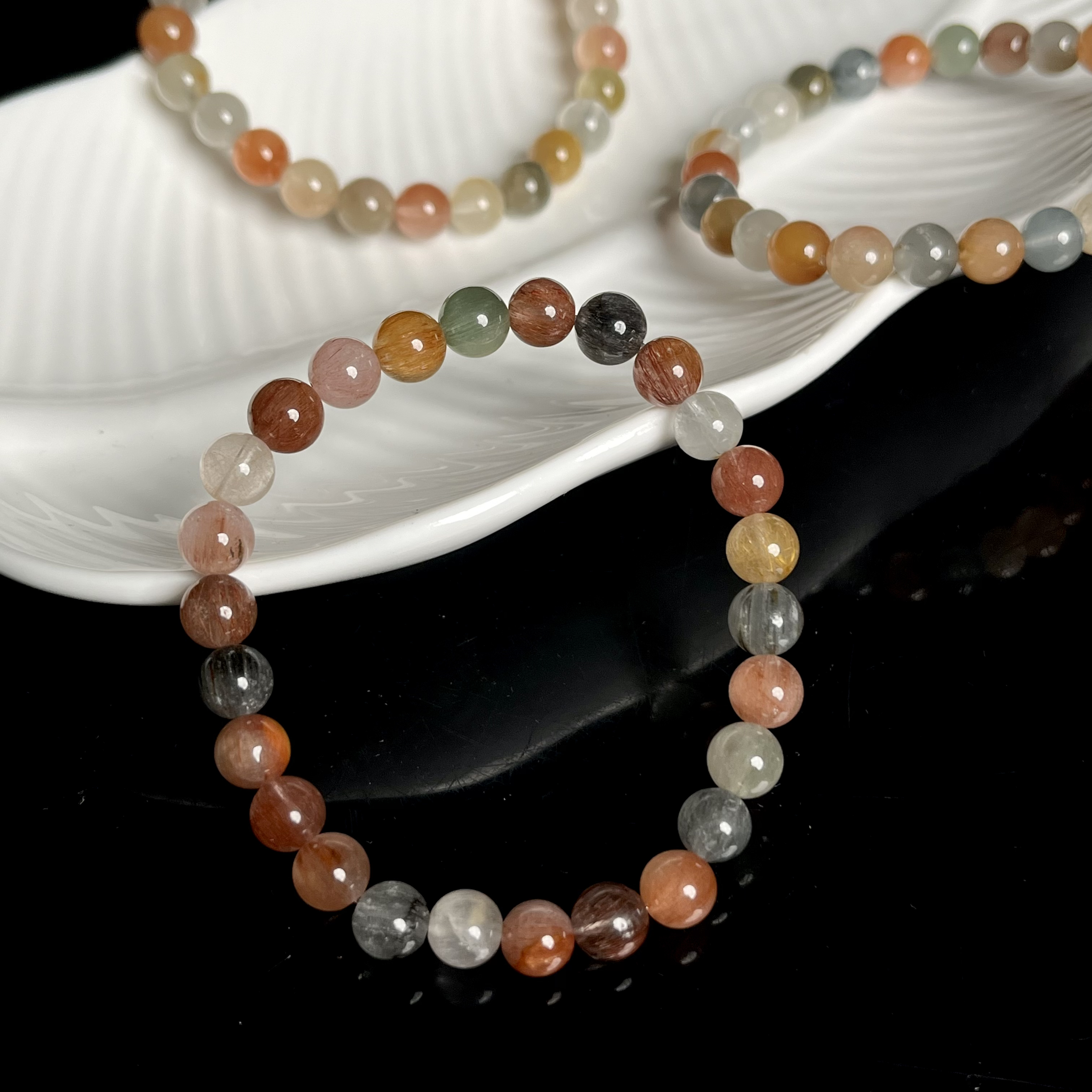 透体彩兔毛手串E3007多样性发其一饰品女款