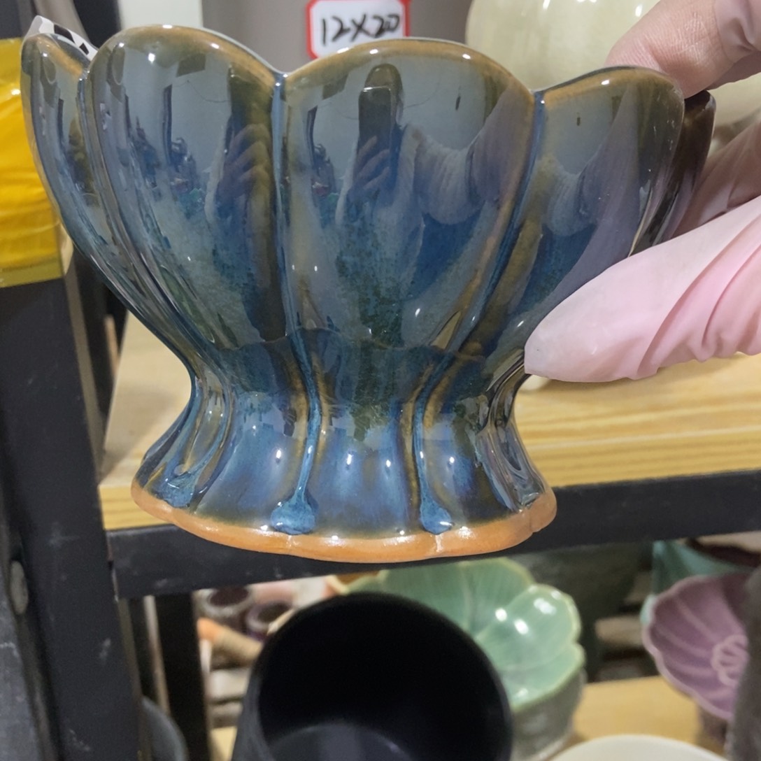 红陶高温陶瓷花盆