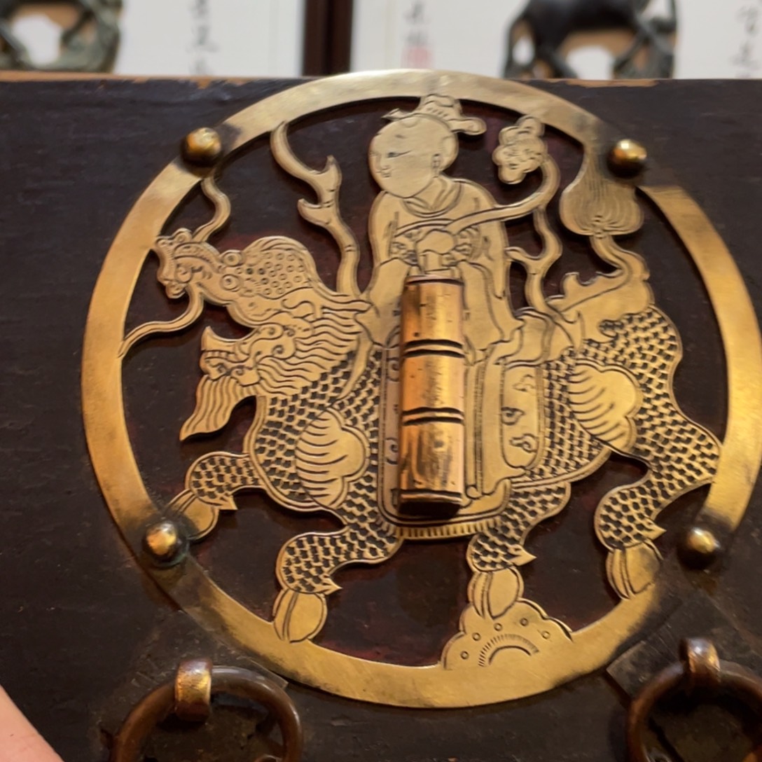 一***茗铜拉手天官赐福一只全品美品