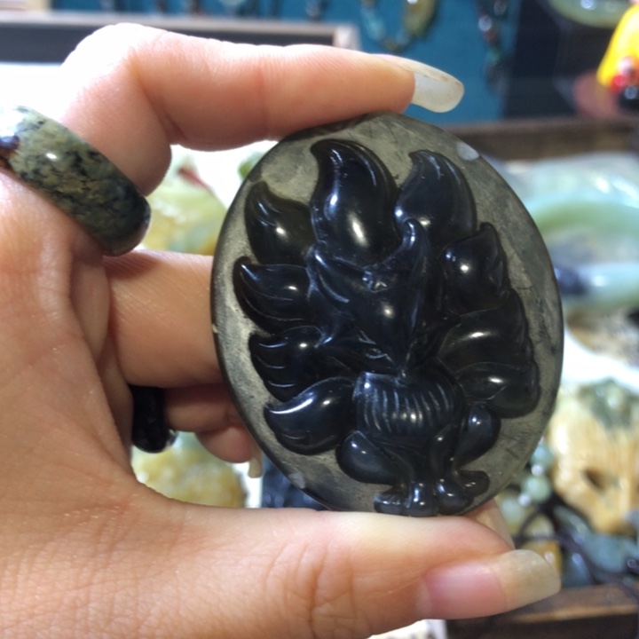 岫玉未镶嵌岫玉压襟