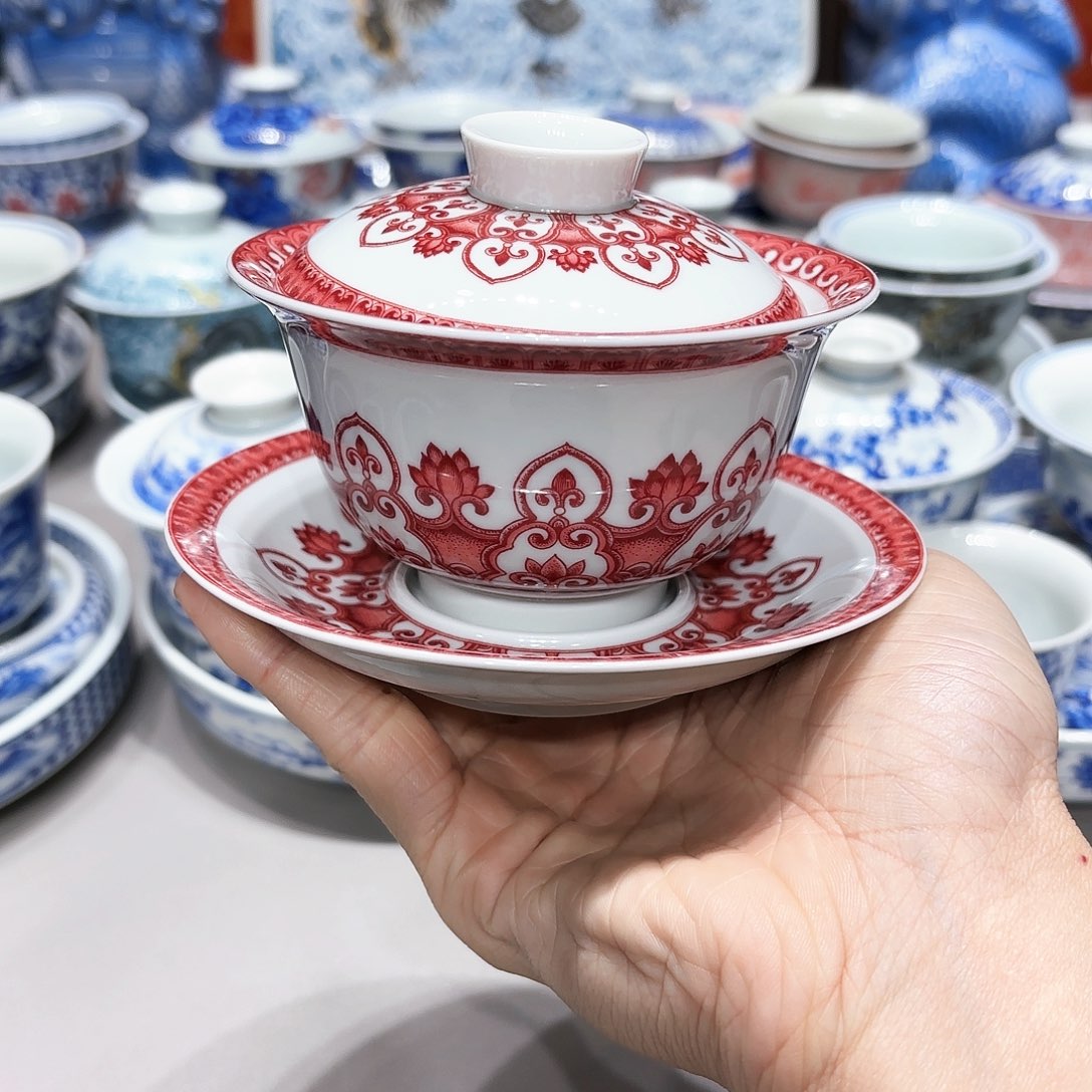 盖碗景德镇高温茶具