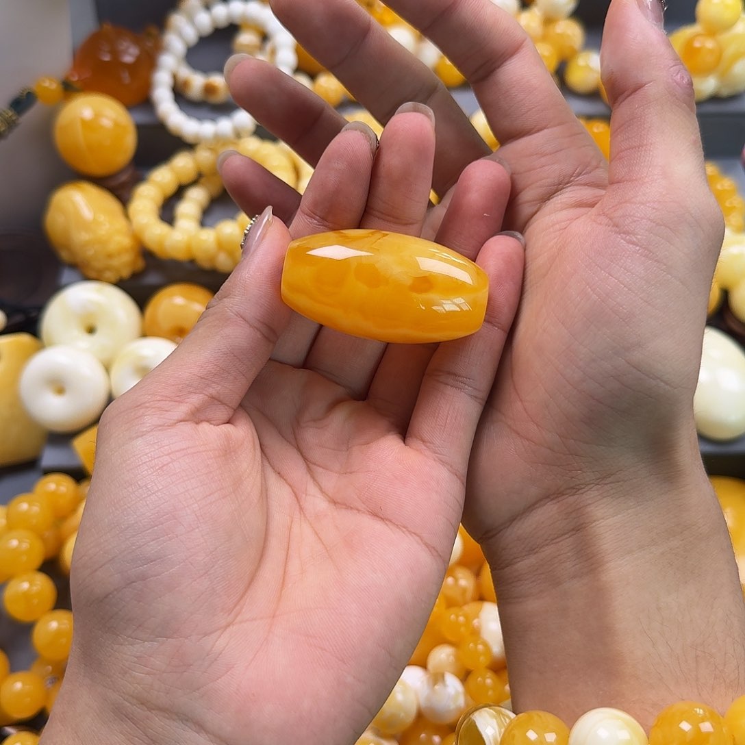 蜜蜡珠宝奇石未镶嵌桶珠