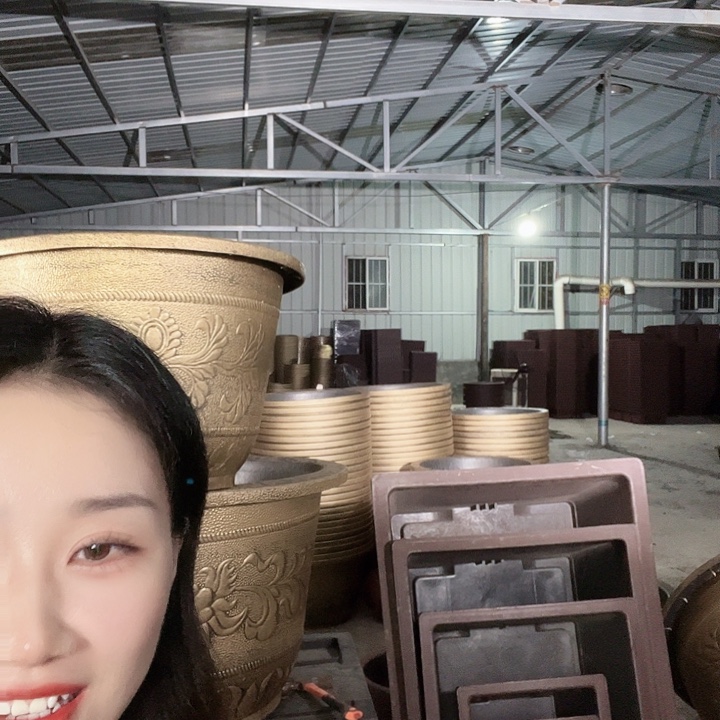 圆形100花盆2个有孔