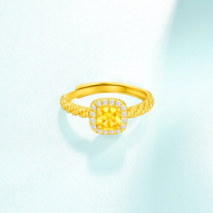 铜合金戒指 【思思专享】时尚小方糖戒指 T4008 BP