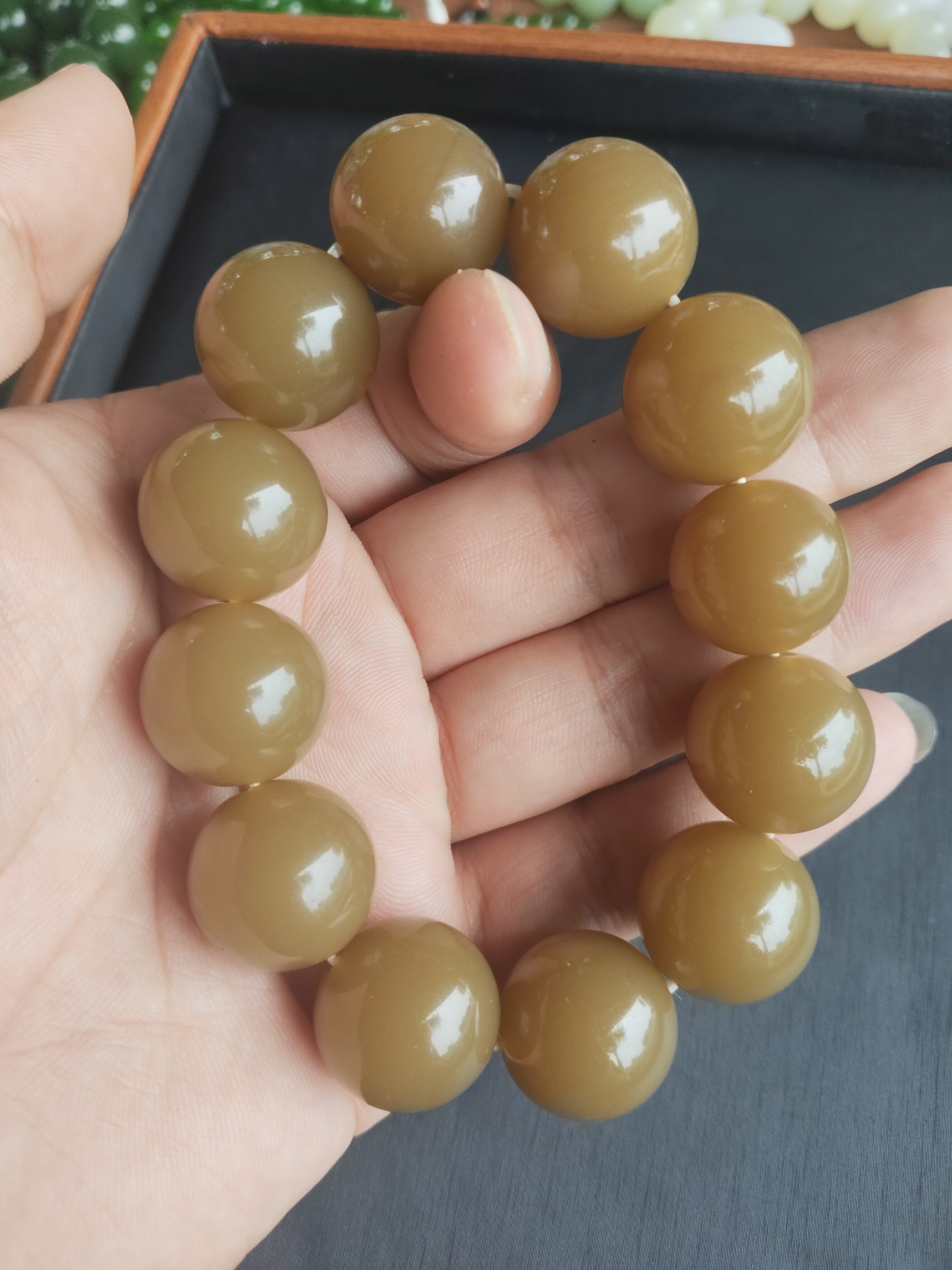 高品质卡18糖手串圆珠