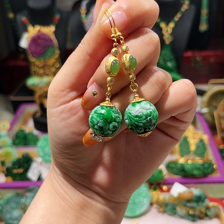 【闪购商品】翡翠耳饰未镶嵌翡翠