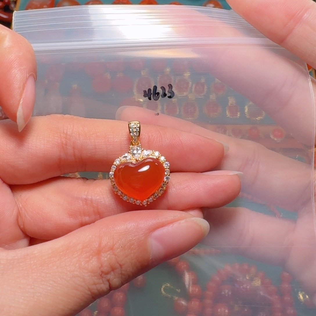 南红玛瑙南红银S925镶嵌