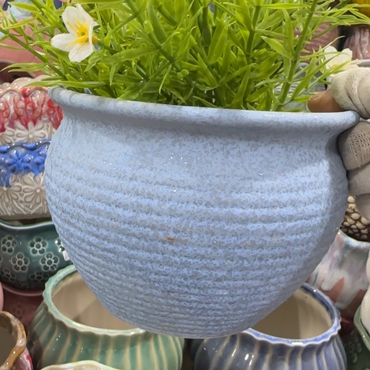 凑9块包邮，有孔，陶瓷花盆