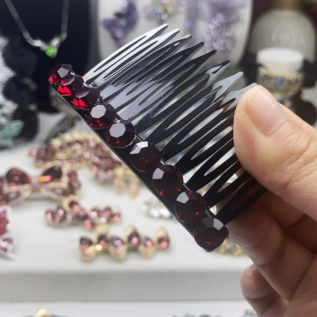 仿水晶合金插梳六