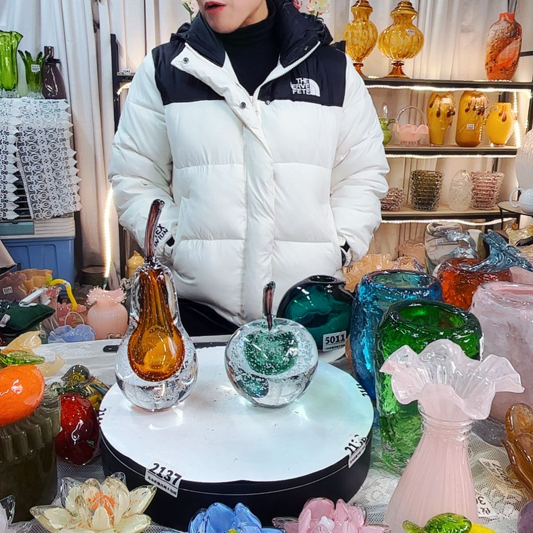 苹果和梨家悦美居琉璃摆件