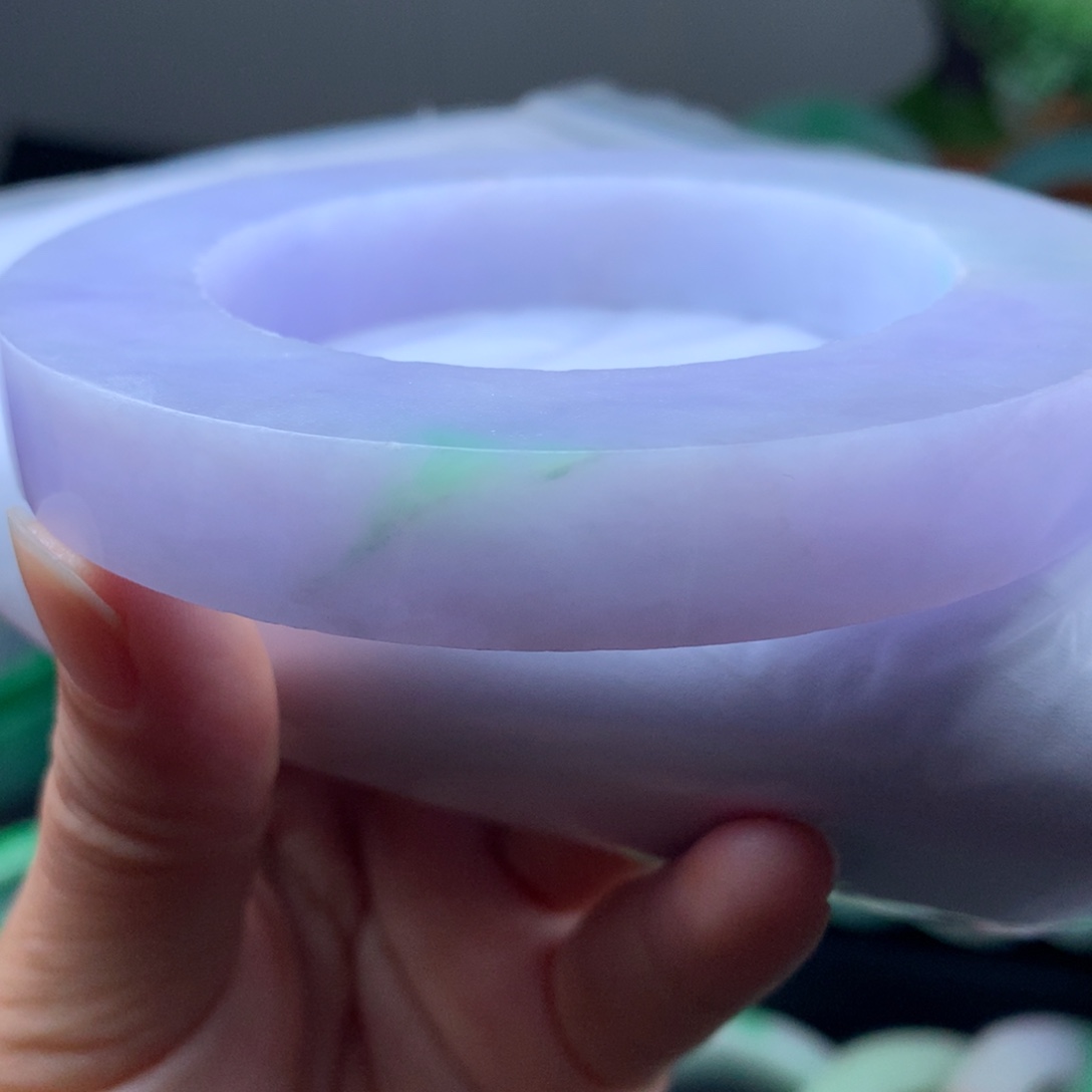 未镶嵌种老起胶满紫56一68定制翡翠