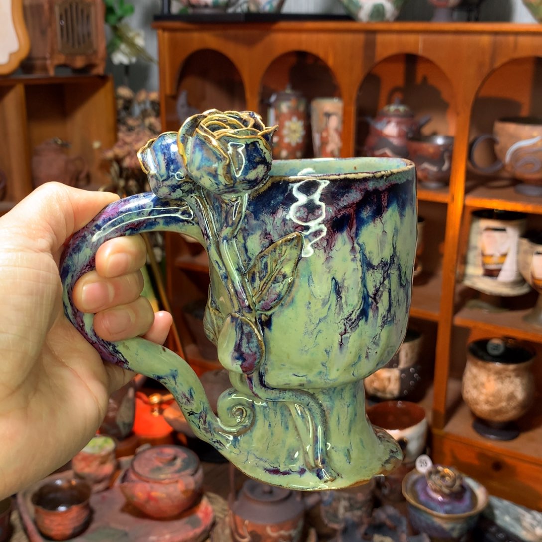 陶瓷微瑕·玫瑰高脚杯