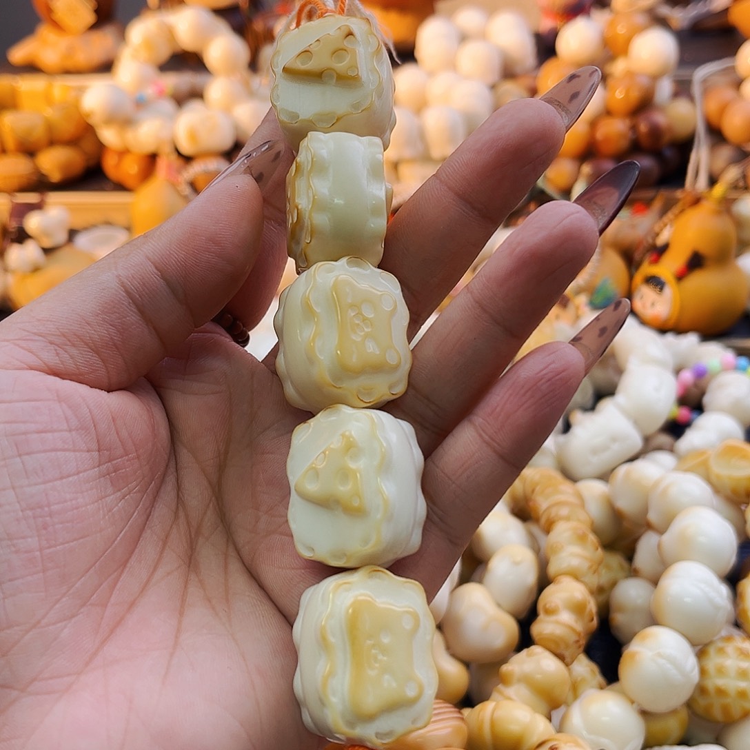 菩提根/象牙果手串奶油饼干糖葫芦串