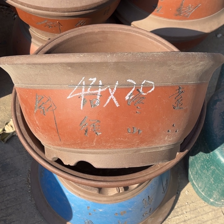 紫砂花盆   140-2。  44-20。 红色