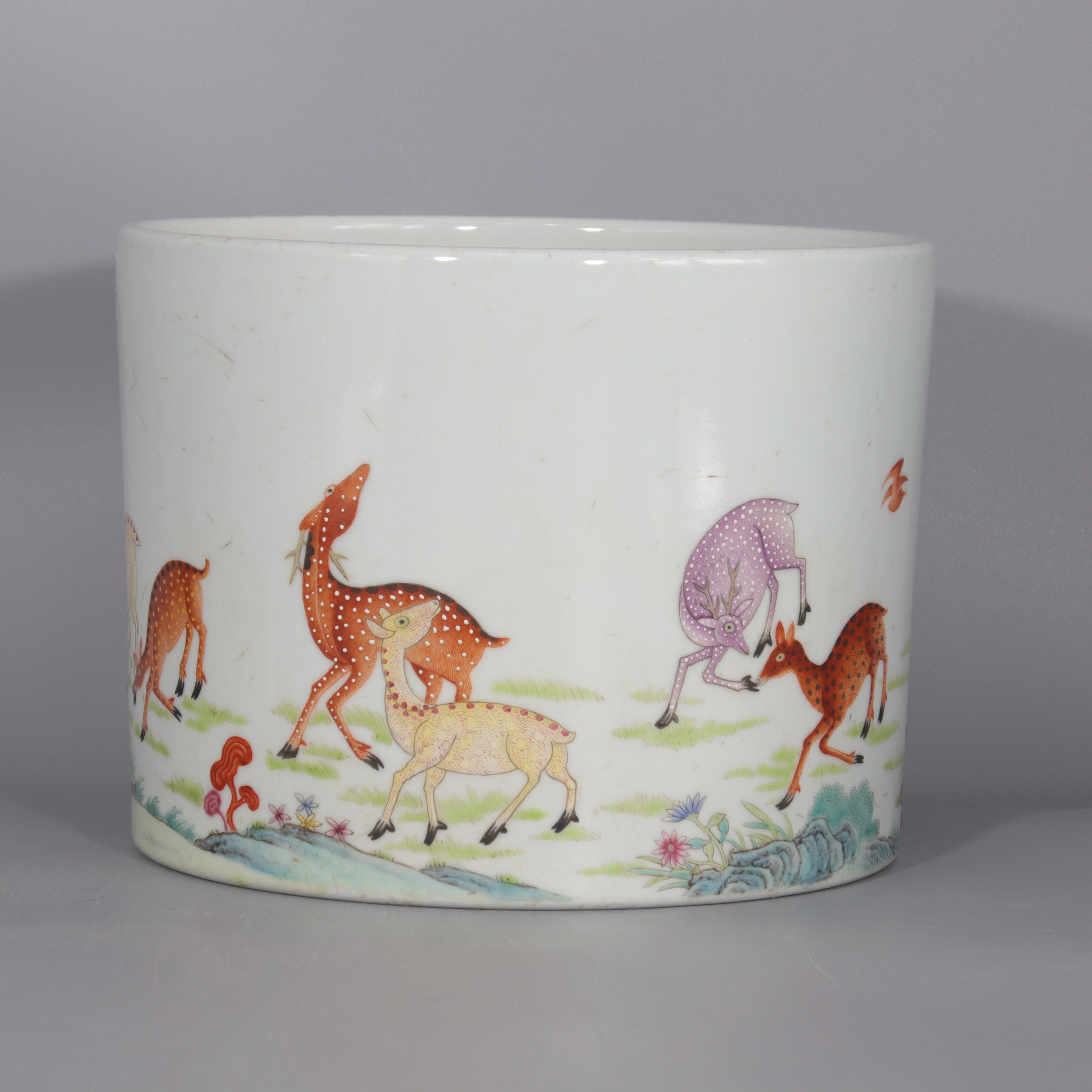 粉彩福禄纹笔海  H502-021 