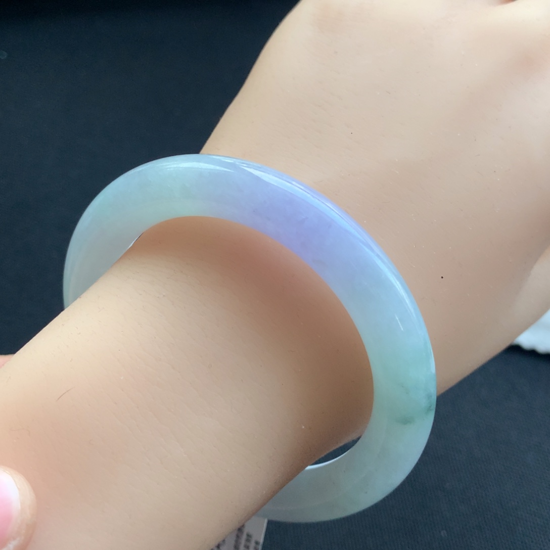 翡翠未镶嵌手镯14号53圆