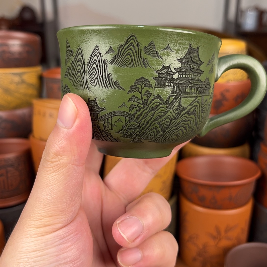 紫砂茶杯紫砂主人杯 手工制作