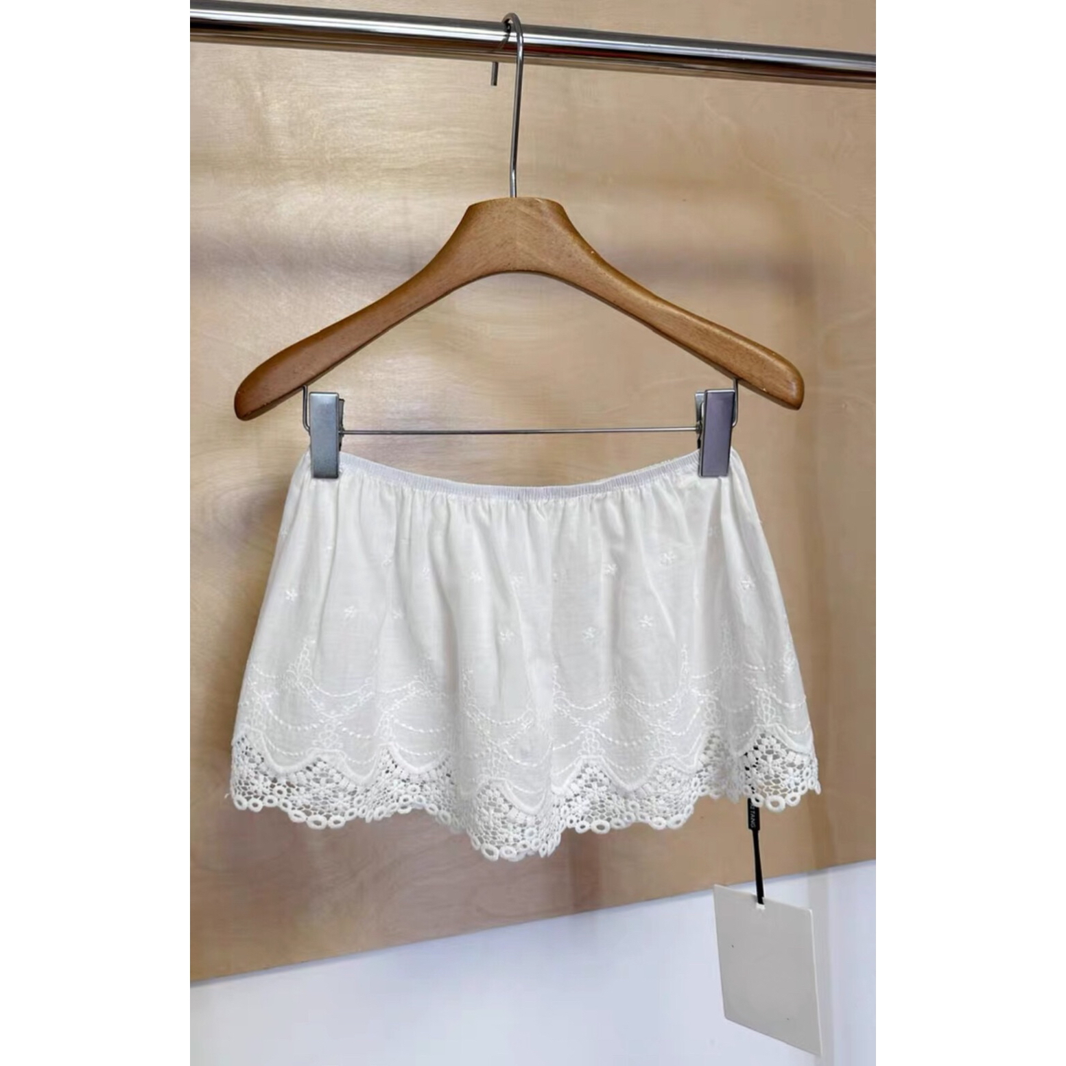 新款重工刺绣花边短裙打底裙森系屁帘半身裙0284#LYM