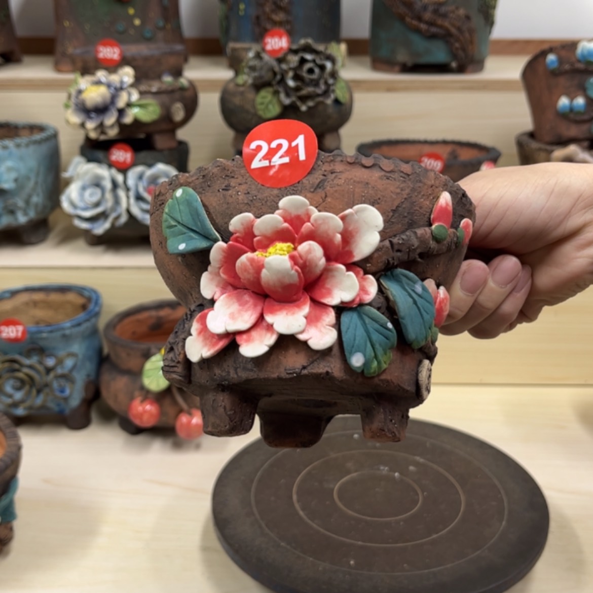 【闪购商品】紫砂花盆221微瑕号内口11.5外高11