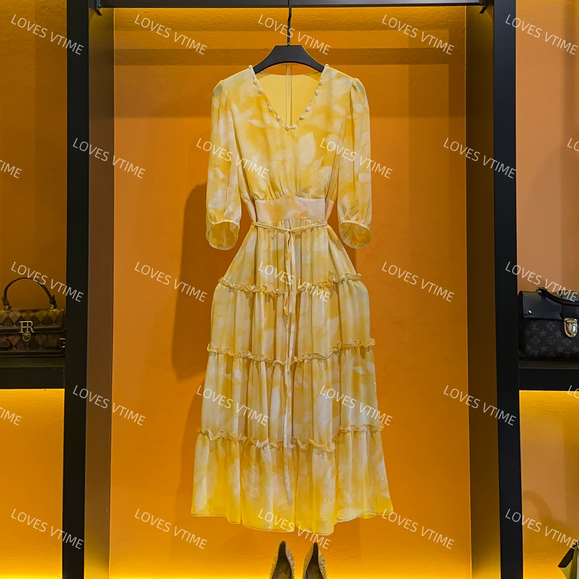 夏季时尚设计师法式轻奢小众高级感显瘦连衣裙CO-209