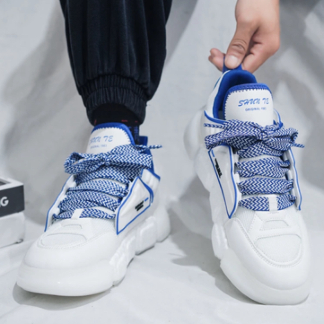 新款百搭休闲运动潮流爆米花软底潮鞋男鞋男士时尚低帮高帮N8297