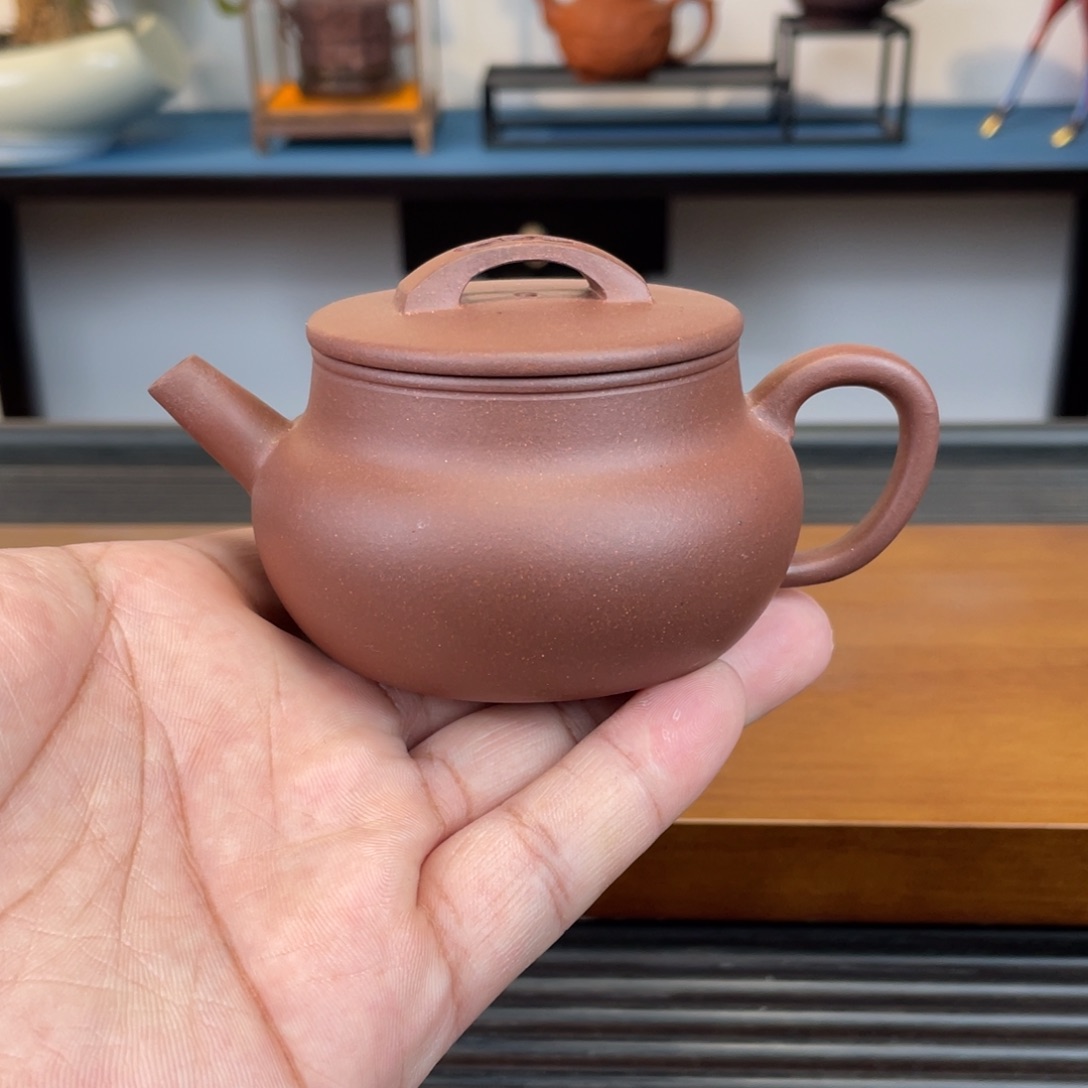紫砂茶壶紫泥玉瓦150cc