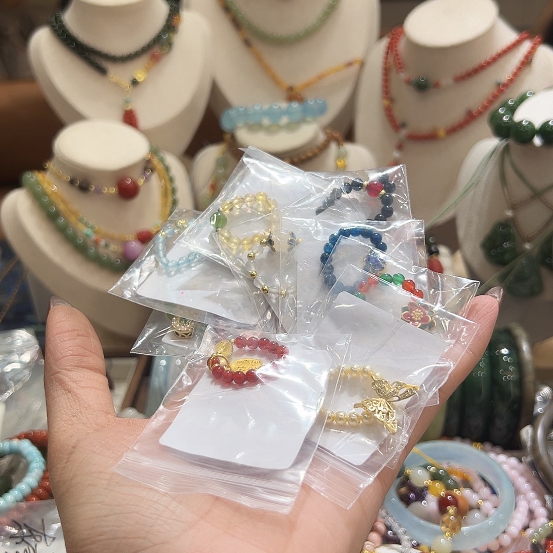 合金戒指玛瑙/玉髓轩**呀10个