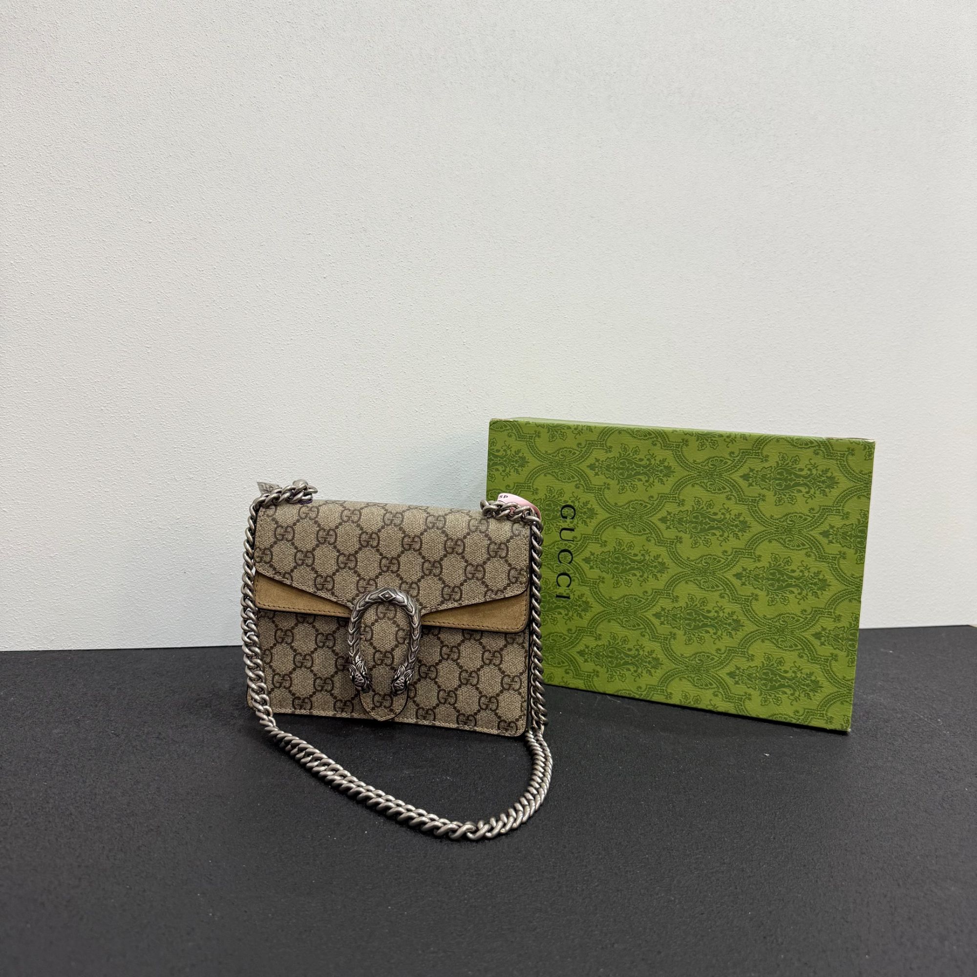 未使用 GUCCI/古驰 壹所奢品/GUCCI 酒神小号 驼色 闲置