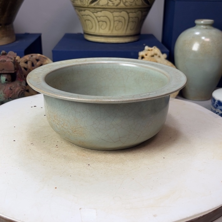 摆件大**者汝窑遮沿洗摆件1