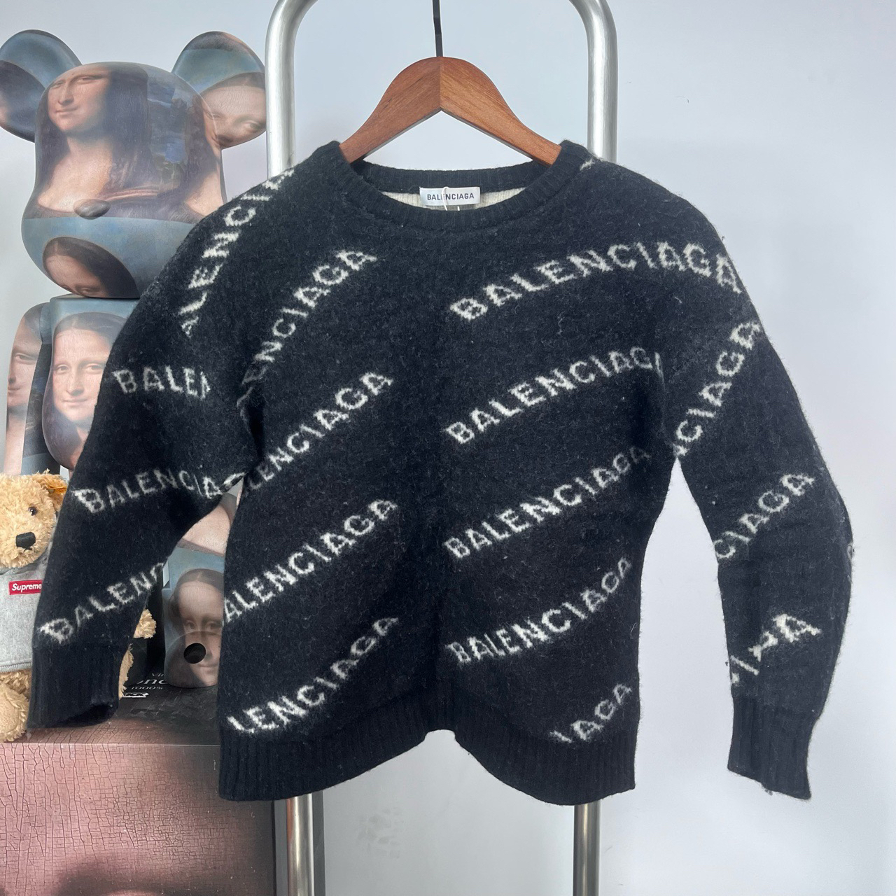 99新 Balenciaga/巴黎世家 弹幕毛衣 G2305 尺码：S衣长55胸围48